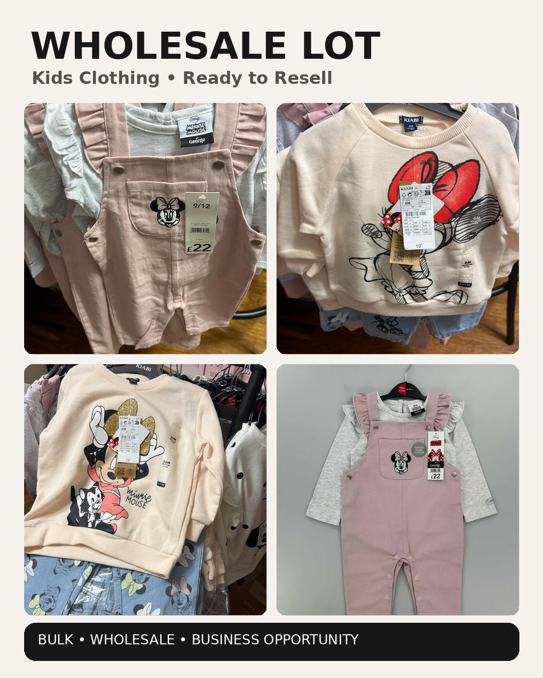 36-Piece Kids Clothing Wholesale Lot – Disney Styles | Ready to Resell