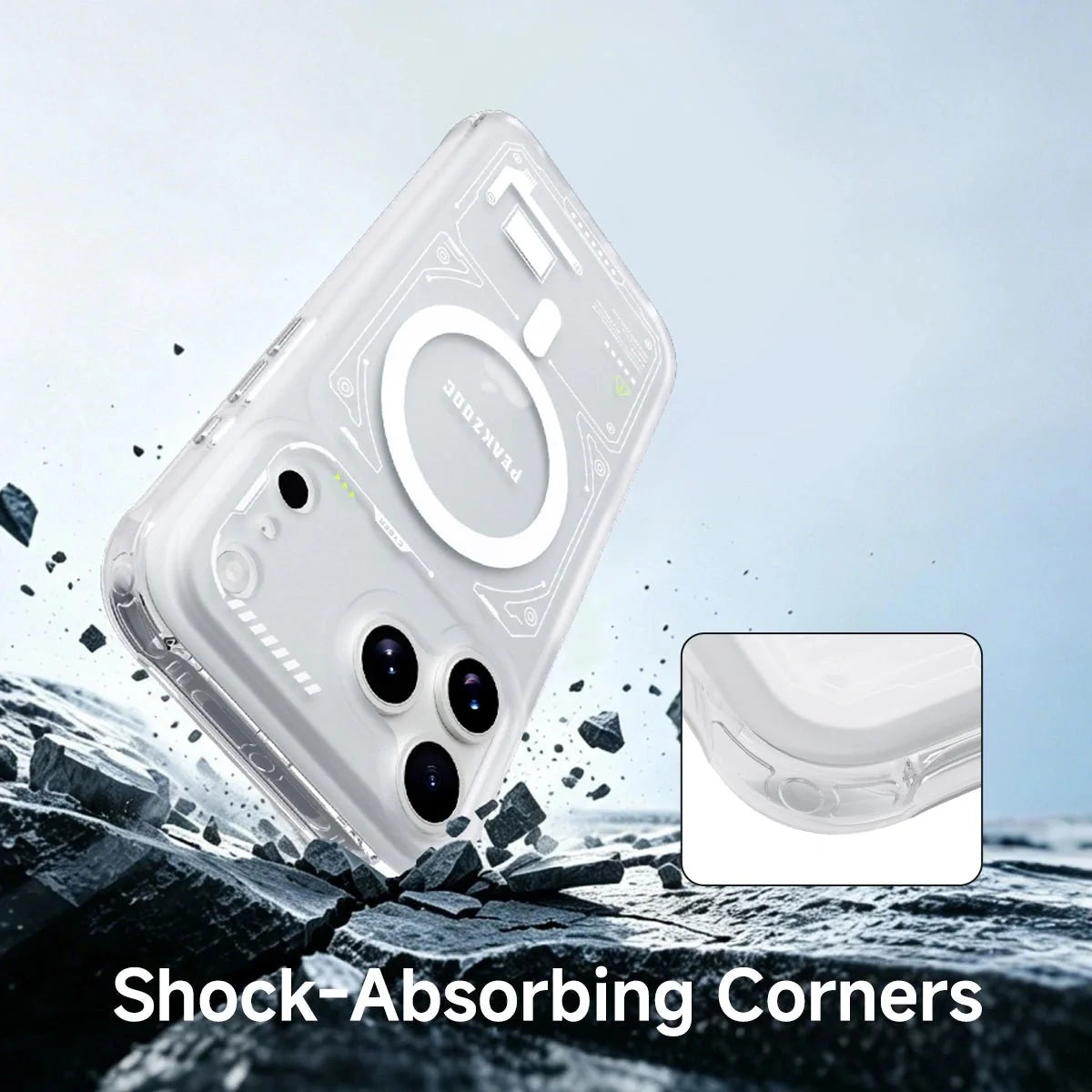 Peakzooc Neuron Series MagSafe Phone Case - Transparent Frame