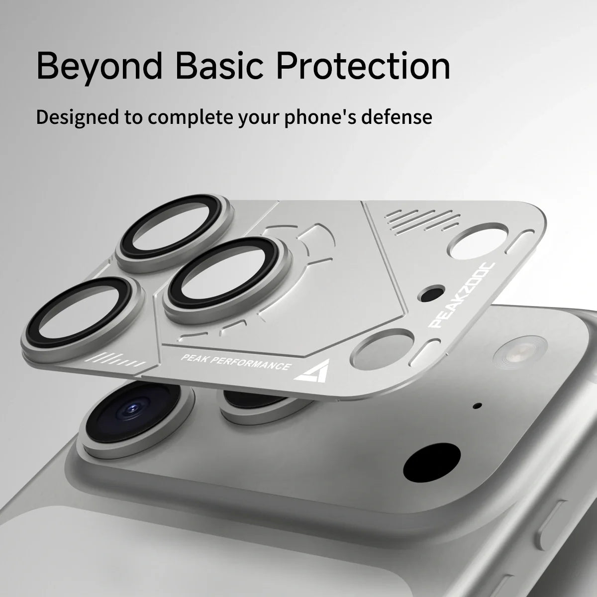 PEAKZOOC PRISM ARMOR Series Integrated Aluminum Camera Lens Armor for iPhone 17 Pro/Pro Max